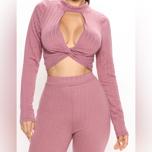 Selene Sweater Pan Set -Mauve - Picture 2 of 5